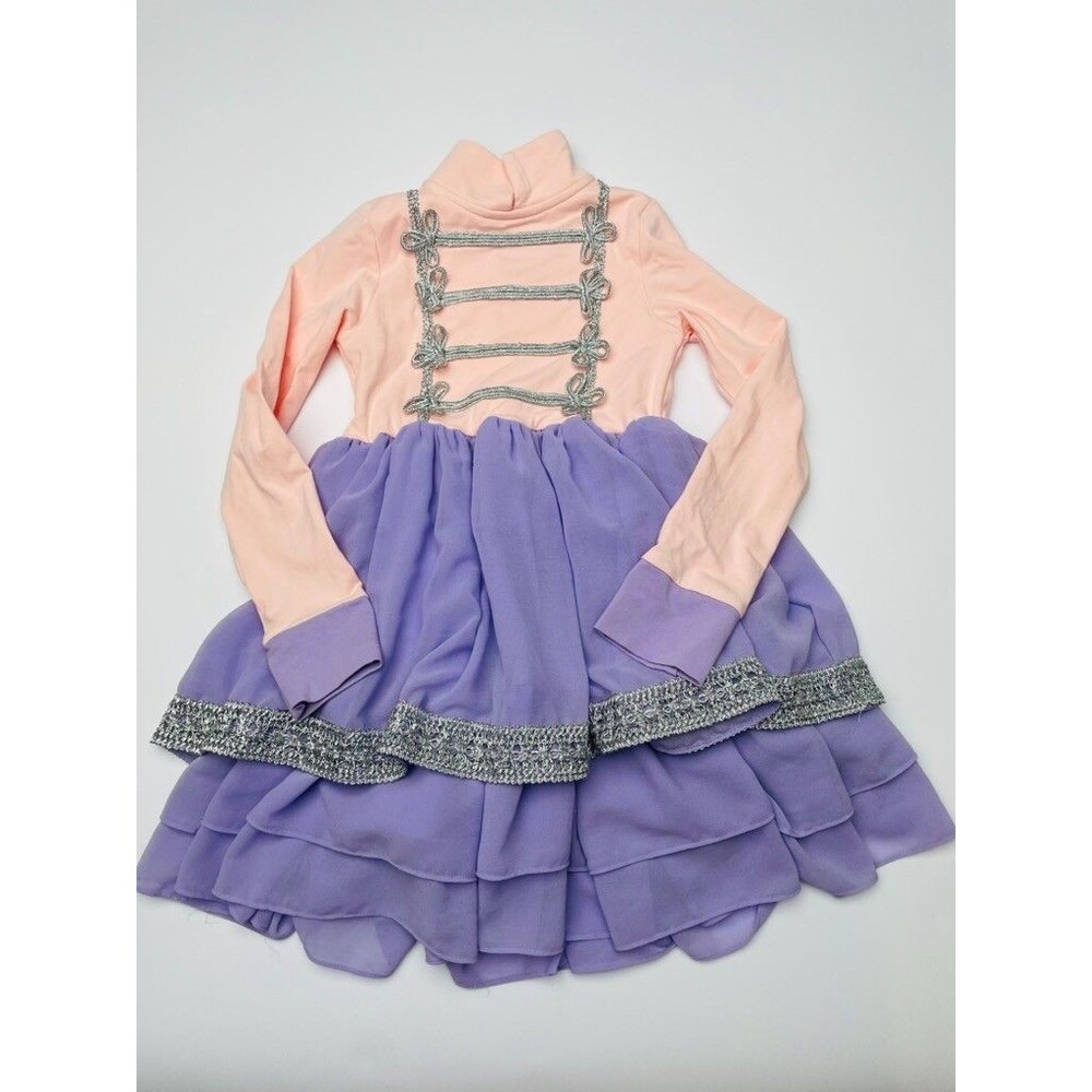 Only Little Once Toy Soldier Nutcracker Twirl Dress Girls Size 5 Pink Purple